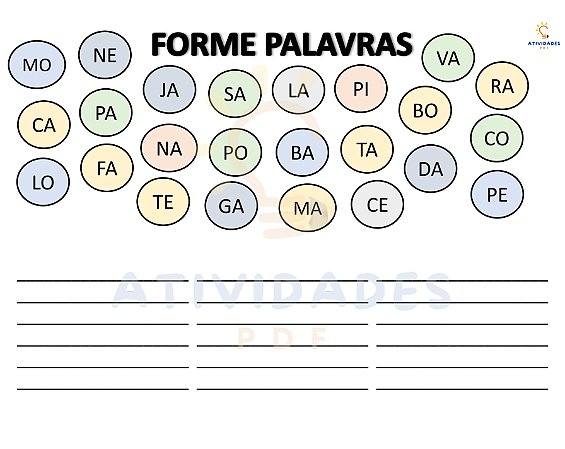 Forme palavras