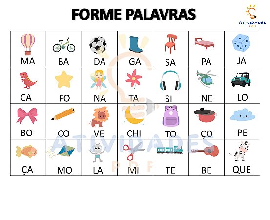 Forme palavras com símbolos