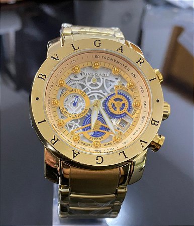 Rel gio Bvlgari skeleton 100 funcional linha Diamante NewClosets