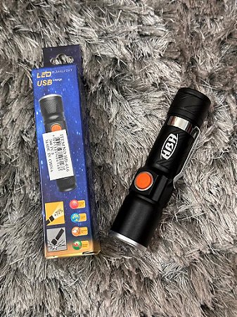 Mini Lanterna Super Potente Led T6 Recarregável Usb C/ Zoom