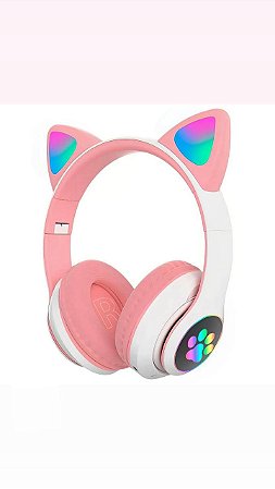 Fone De Ouvido Gatinho Cat Ear Headphone Bluetooth