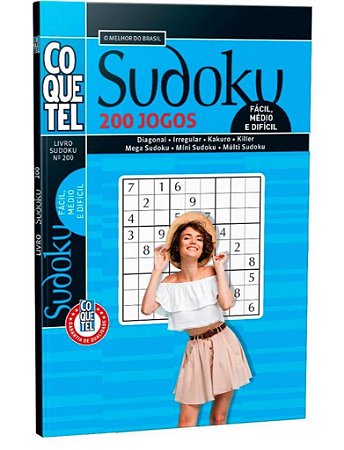 Revista Coquetel Sudoku Facil/Medio/Dificil 200 jogos