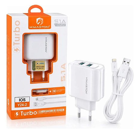 Carregador Turbo H'Maston para iPhone Branco