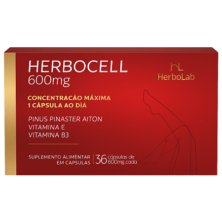 Pinus Pinaster 600mg Concentrado – 36 Cápsulas | Herbolab by Herbocell – Antioxidante Potente e Suporte Circulatório