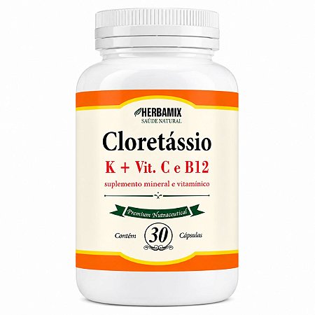 Cloretássio Anti-Cãibras – Cloreto de Potássio + Magnésio Puro 500mg 30 Cápsulas
