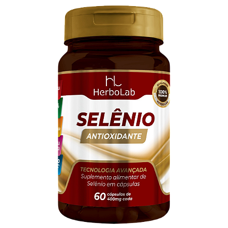 Selênio 60 Cápsulas | Herbolab – Antioxidante Natural para Imunidade, Envelhecimento Saudável e Proteção Celular