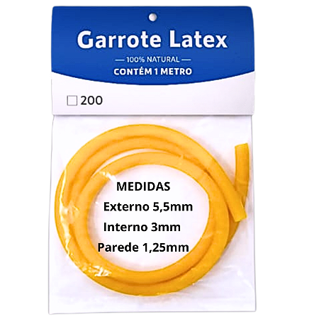Elástico Garrote Nº200 – 1 Metro | Látex Borracha Tripa Mico | Labilife – Uso Hospitalar e Laboratorial