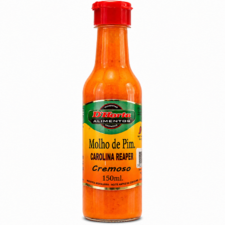 Molho de Pimenta Carolina Reaper 150ml | D’Horta – A Mais Ardida do Mundo! Sabor Extremo e Autêntico