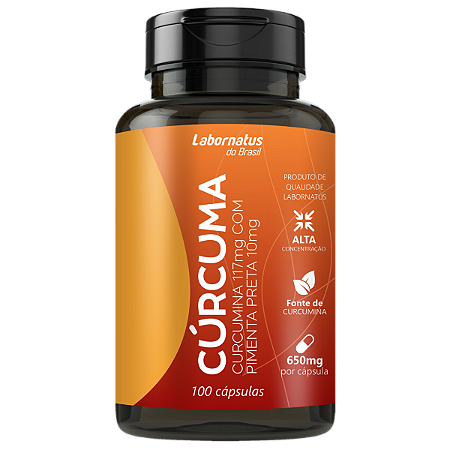 Cúrcuma Longa Açafrão 100 Cápsulas 117mg Labornatus – Antioxidante Natural