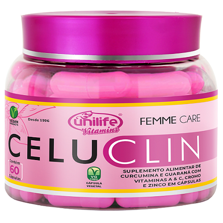 Celuclín Unilife Femme Care – 60 Cápsulas | Curcumina, Guaraná, Vitaminas e Minerais