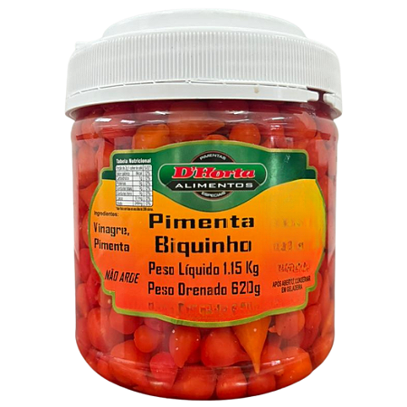 Pimenta Biquinho Vermelha D’Horta – Conserva Premium 1,15kg