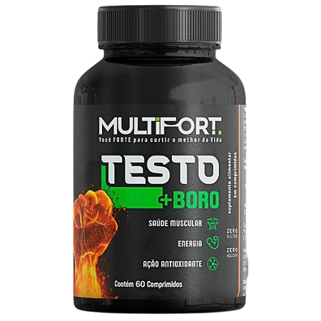 Testo + Boro Multifort 60 Comprimidos – Energia, Força e Suporte Masculino