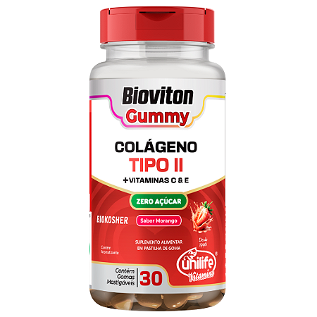 Colágeno Tipo II Gummy Unilife – Zero Açúcar – 30 Gomas