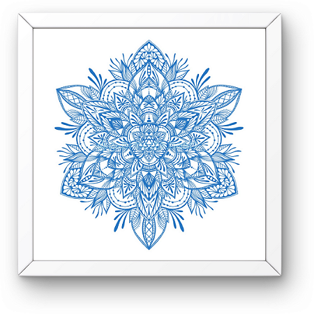 Mandala Florescer fundo branco (30x30cm)