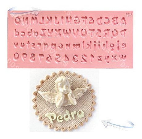Molde de Silicone: Letras Manuscritas - 8,6 x 20,0 cm