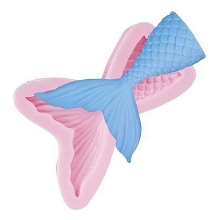 Molde De Silicone: Cauda De Sereia - 7,5 x 5,5 cm