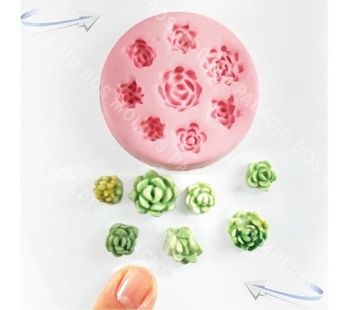 Molde De Silicone: Mini Suculentas