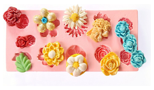 Molde De Silicone: Flores Diversas