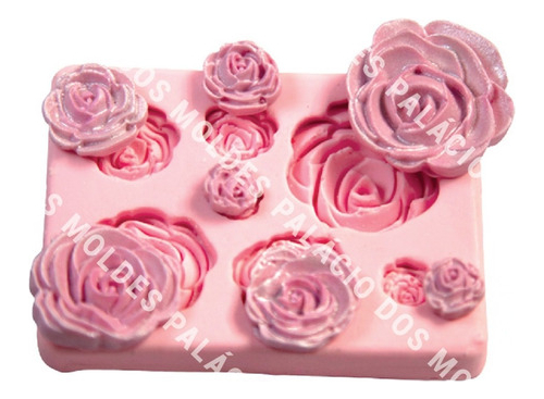 Molde De Silicone: Rosas Variadas
