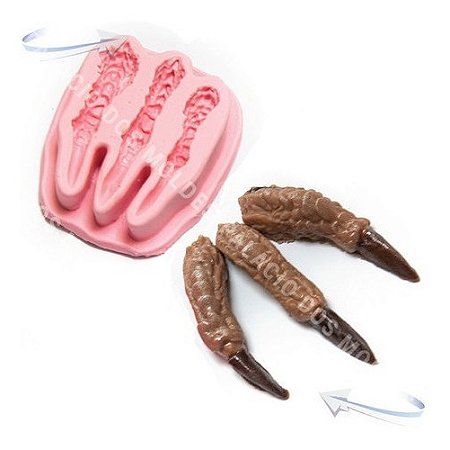 Molde De Silicone: Garras de Dinossauros - 5,5 cm