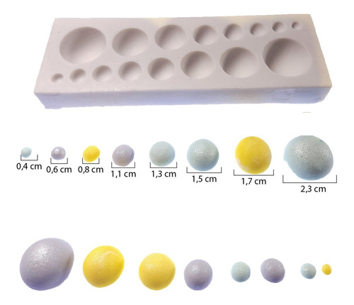 Molde De Silicone: Bolinhas Diversas