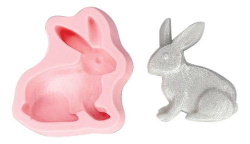 Molde De Silicone: Coelhinho da Páscoa - 4,5 x 4,5 cm