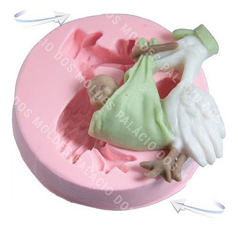 Molde De Silicone: Cegonha - 4,0 x 4,5 cm