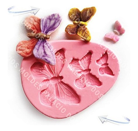 Molde De Silicone: Borboletas Jardim