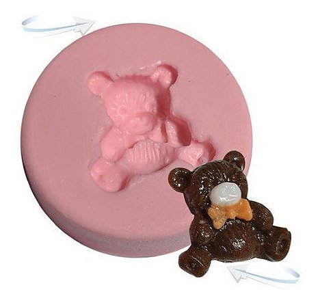 Molde De Silicone: Mini Ursinho de Pelúcia - 2,0 x 2,0 cm
