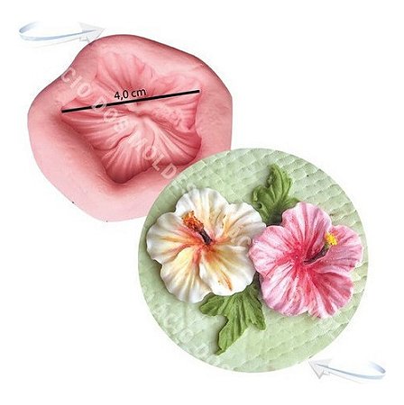 Molde De Silicone: Flor de Hibisco - 4,0 cm