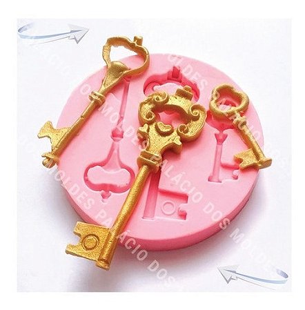 Molde De Silicone: Chaves Antigas Vintage