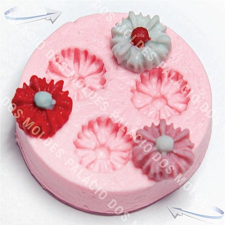 Molde De Silicone: Mini Margaridas