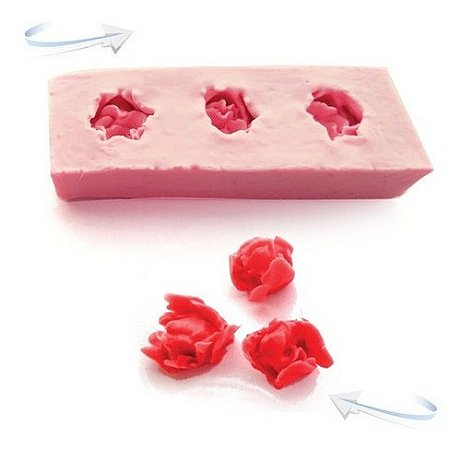 Molde De Silicone: Rosas - 1,0 cm