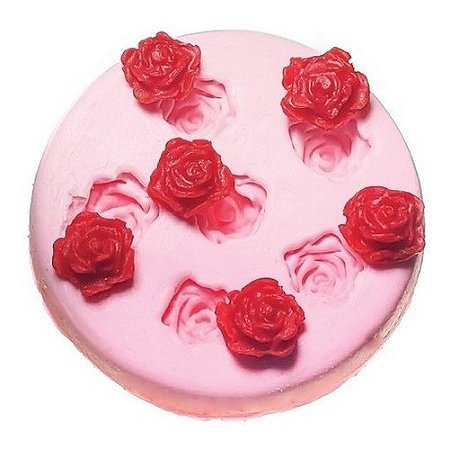 Molde De Silicone: Mini Rosas - 1,0 cm