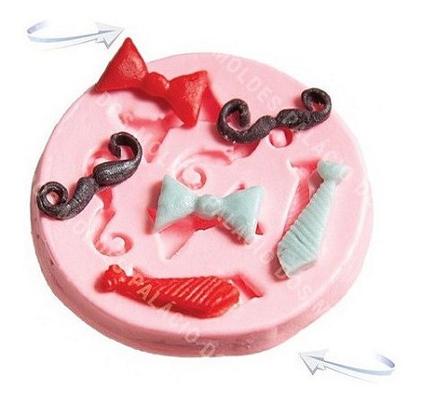 Molde De Silicone: Gravatas e Bigodes