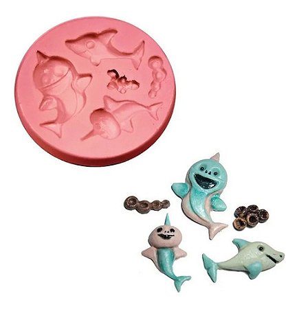 Molde De Silicone: Baby Shark