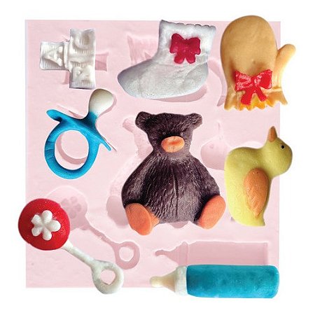 Molde De Silicone: Chá de Bebê