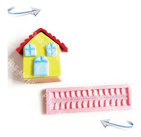 Molde De Silicone: Telhado - 4,5 x 15,0 cm