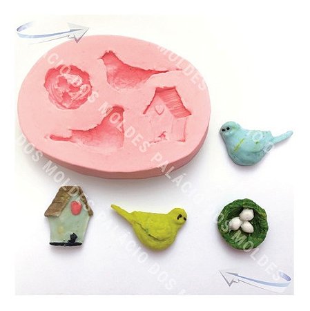 Molde De Silicone: Casa de Passarinhos Jardim