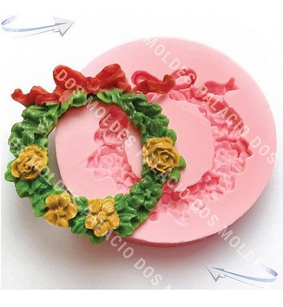 Molde Silicone: Guirlanda Natalina - 4,0 x 4,0 cm