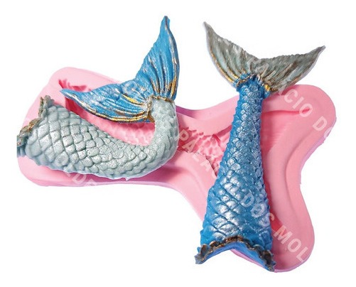 Molde de Silicone: Cauda de Sereia - 8,5 x 5,5 cm