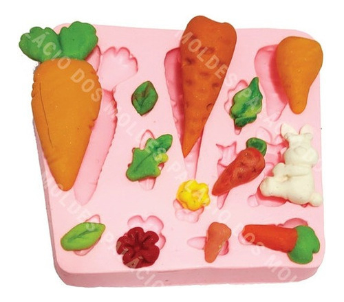 Molde de Silicone: Cenouras Diversas