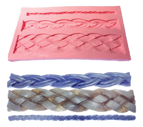Molde De Silicone: Tranças Diversas