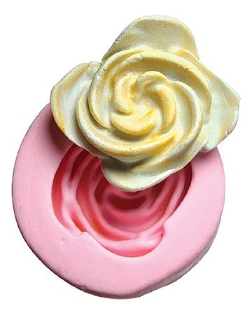 Molde De Silicone: Rosa Ornamental - 4,0 cm