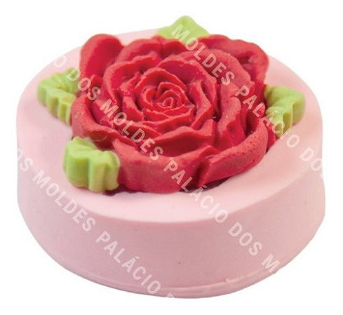 Molde De Silicone: Rosa Grande - 4,5 cm