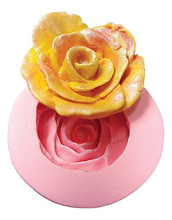 Molde De Silicone: Rosa Grande - 4,0 x 4,0 cm