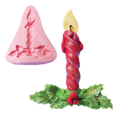 Molde De Silicone: Vela de Natal - 7,0 x 5,5 cm