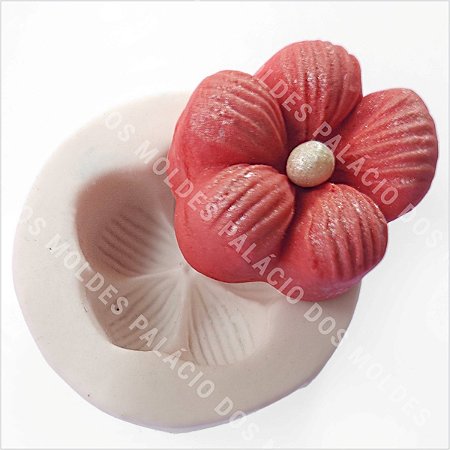 Molde De Silicone: Rosa 3D - 3,5 cm