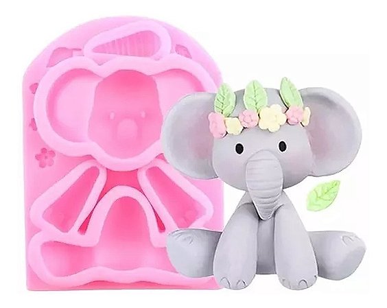 Molde De Silicone: Elefante - 12,2 x 9,0 cm