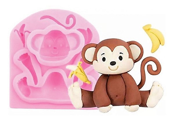 Molde De Silicone: Macaco - 5,0 x 7,0 cm